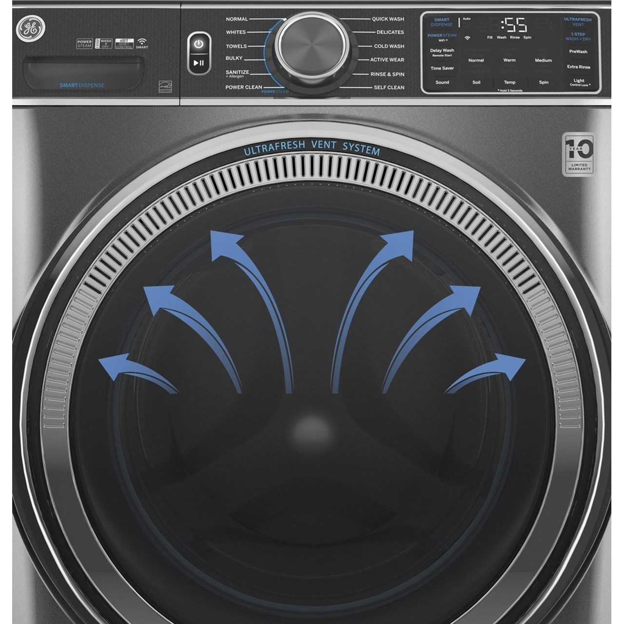 GE Appliances GFW850SPNRS GE® 5.0 cu. ft. Capacity Smart Front Load